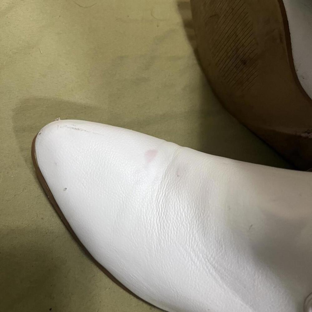 White Faux Leather Western Knee High Cowboy Boots Womens Size 8 - Picture 8 of 8